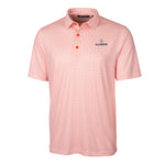 Illinois Fighting Illini Cutter &amp; Buck Pike Double Dot Print Stretch Mens Polo