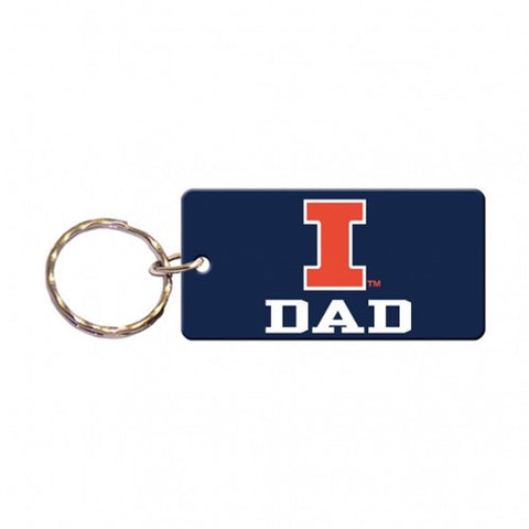 Illinois Fighting Illini Dad Keychain