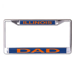 Illinois Fighting Illini Dad Metal License Plate Frame