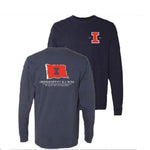 Illinois Fighting Illini Flag Long Sleeve Tee