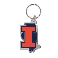 Illinois Fighting Illini State Keychain