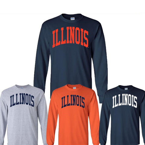 Illinois Fighting Illini Jumbo Arch Long Sleeve Tee