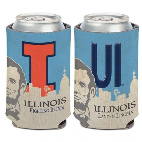 Illinois Fighting Illini License Plan Can Coozie