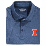 Illinois Fighting Illini Men's Destin Stripe Sankaty Performance Polo by Vineyard Vines