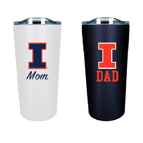 Illinois Fighting Illini Mom &amp; Dad Tumbler Gift Set