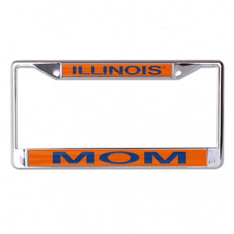 Illinois Fighting Illini MOM Metal License Plate Frame