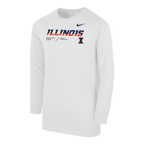 Illinois Fighting Illini Nike Youth Team Issue Long Sleeve Tee