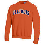 Illinois Fighting Illini Orange Champion Twill Powerblend Crewneck Sweatshirt