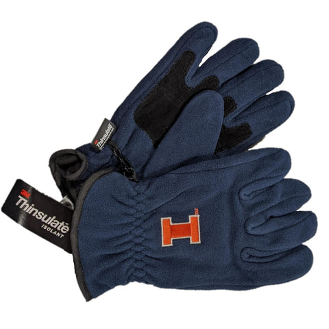 Illinois Fighting Illini Peak Fleece Gloves