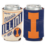 Illinois Fighting Illini Retro Logo Dual Graphics Can Coozie