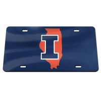 Illinois Fighting Illini Acrylic License Plate