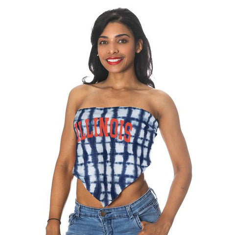 Illinois Fighting Illini Tieback Shibori Top