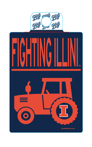 Illinois Fighting Illini Tractor Decal