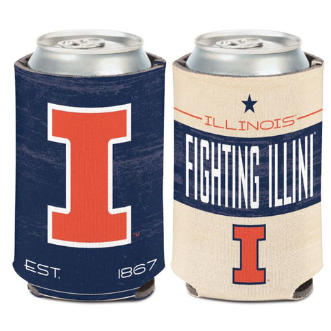 Illinois Fighting Illini Vintage Collegiate Can Coozie 12oz