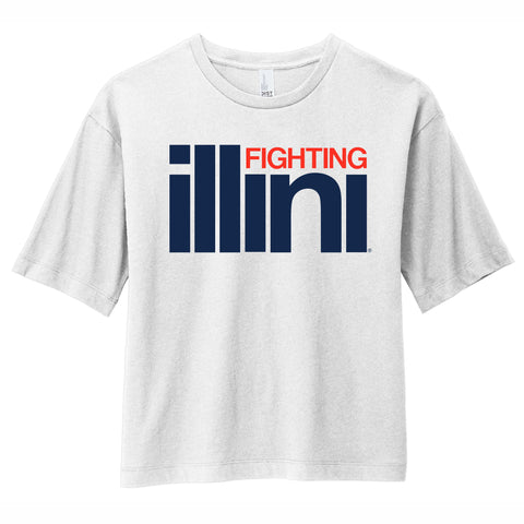Illinois Fighting Illini Women's Vintage Logo Boxy Tee