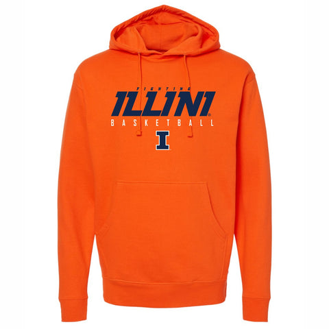 Illinois Fighting Illini Youth Orange Basketball Hoodie