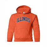 Illinois Fighting Illini Youth Two Colored Arch Hoodie