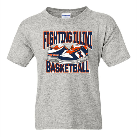 Illinois Fighting Illini Youth Vintage Basketball Dunks Tee