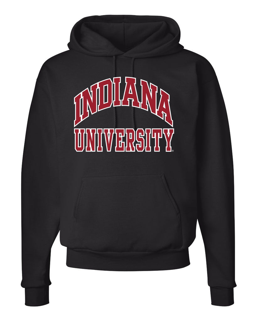 Indiana Hoosiers 2 Color Arched Black Hoodie