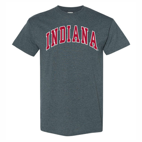 Indiana Hoosiers 2 Color Arched Dark Heather Tee