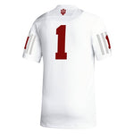 Indiana Hoosiers Adidas Football #1 Replica White Jersey