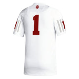 Indiana Hoosiers Adidas Football #1 Replica White Jersey
