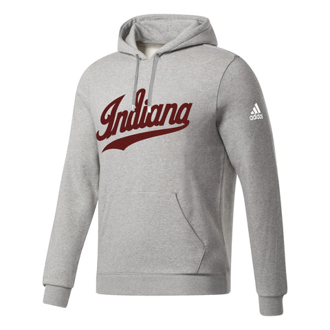 Indiana Hoosiers Adidas Gray Fleece Hoodie