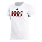 Indiana Hoosiers Adidas Women's Candy Blocked 'Indiana' Short-Sleeve Tee