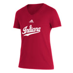 Indiana Hoosiers Adidas Women's V-Neck Blend T-Shirt