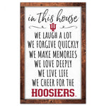 Indiana Hoosiers Box List 11" X 17" Wood Sign