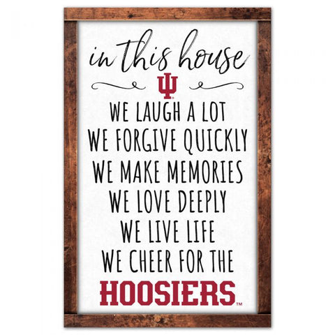 Indiana Hoosiers Box List 11" X 17" Wood Sign