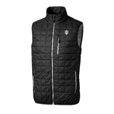 Indiana Hoosiers Cutter &amp; Buck Black Rainier PrimaLoft&reg; Mens Eco Insulated Full Zip Puffer Vest