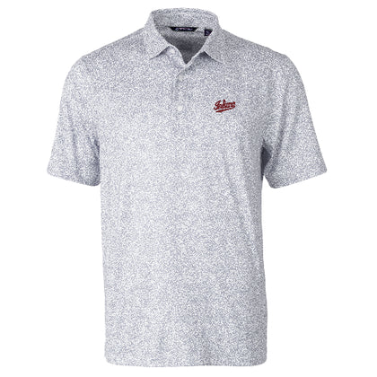 Indiana Hoosiers Cutter &amp; Buck Polished Pike Constellation Print Stretch Mens Polo