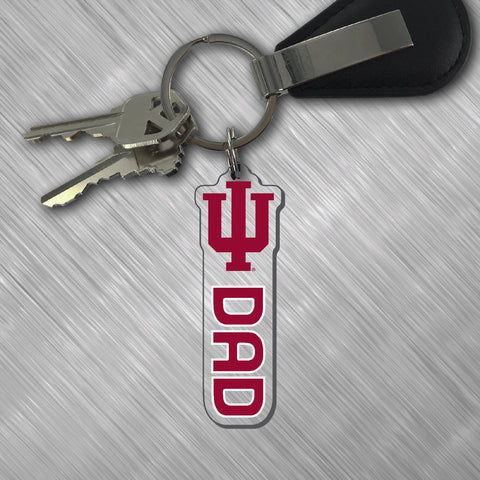 Indiana Hoosiers Dad Keychain- Acrylic