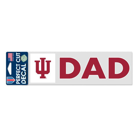 INDIANA HOOSIERS DAD PERFECT CUT DECAL 3" X 10"