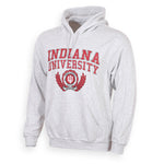 Indiana Hoosiers Heather Ash Hoodie with Seal