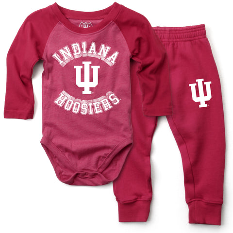 Indiana Hoosiers Infant 2 Piece Onsie &amp; Jogger Set