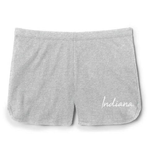 Indiana Hoosiers League Ladies Grey Waffle Short