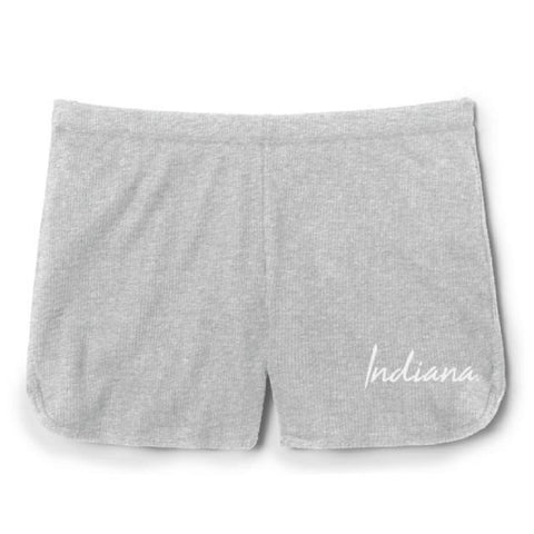 Indiana Hoosiers Women's Grey Waffle Short