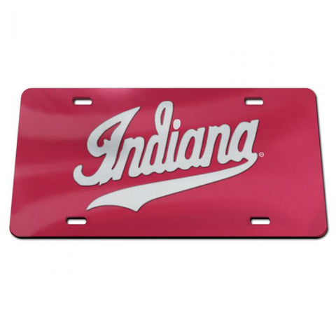 Indiana Hoosiers Red Script License Plate