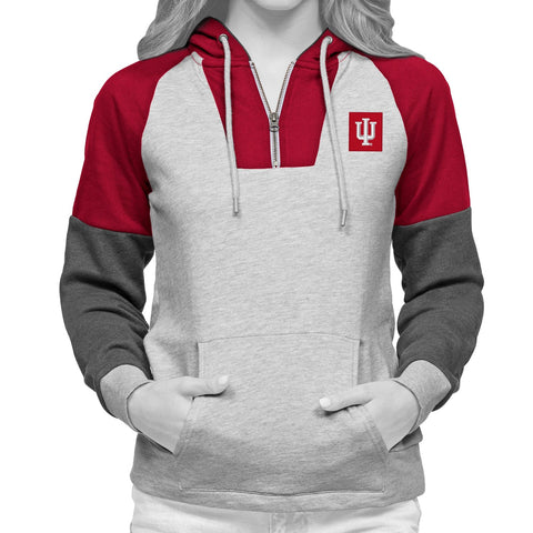 Indiana Hoosiers Women's Antigua Jackpot Quarter-Zip Hoodie