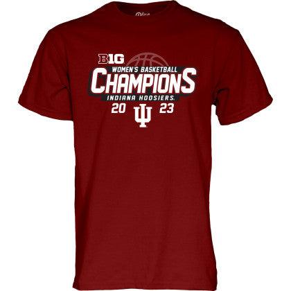 Indiana Hoosiers Women's Basketball 2022-2023 Big Ten Regular Season Championship Locker Room Tee