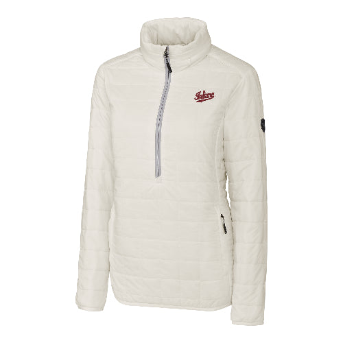 Indiana Hoosiers Women's Cutter & Buck Coconut Rainier HalfZip Pu