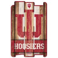 Indiana Hoosiers Wood Fence Sign
