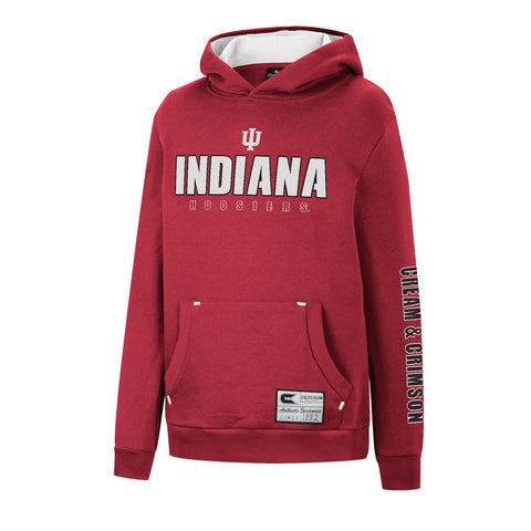 Indiana Hoosiers Youth Cream &amp; Crimson Hoodie