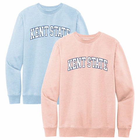 Kent State Golden Flashes 2 Color Arched Distressed Crew