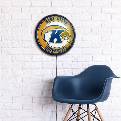 KSU Golden Flashes Round Slimline Lighted Sign