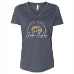 KSU Golden Flashes Women's Heather Grey V-Neck Tee