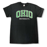 Ohio Bobcats 2-Color Arch Black Short Sleeve T-Shirt