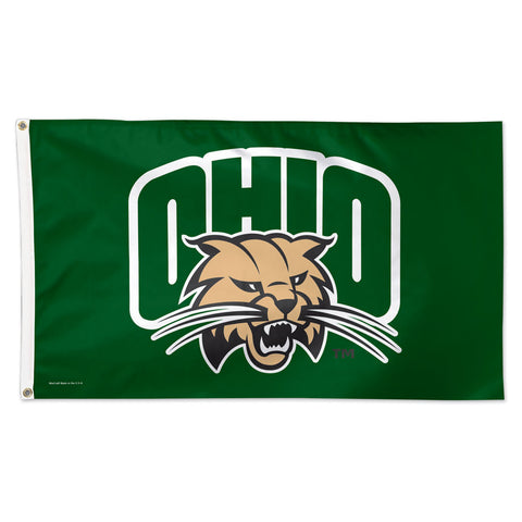 Ohio Bobcats 3x5 Deluxe Forest Green Flag